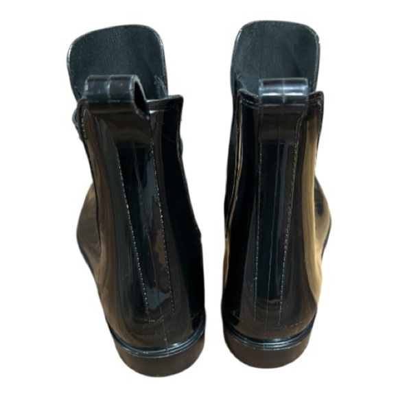 Nautica Black Gloss Rain Boots | Size 11 | Waterproof Chelsea Style - Picture 2 of 2